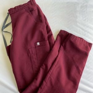 Figs Burgundy Yola scrub pant